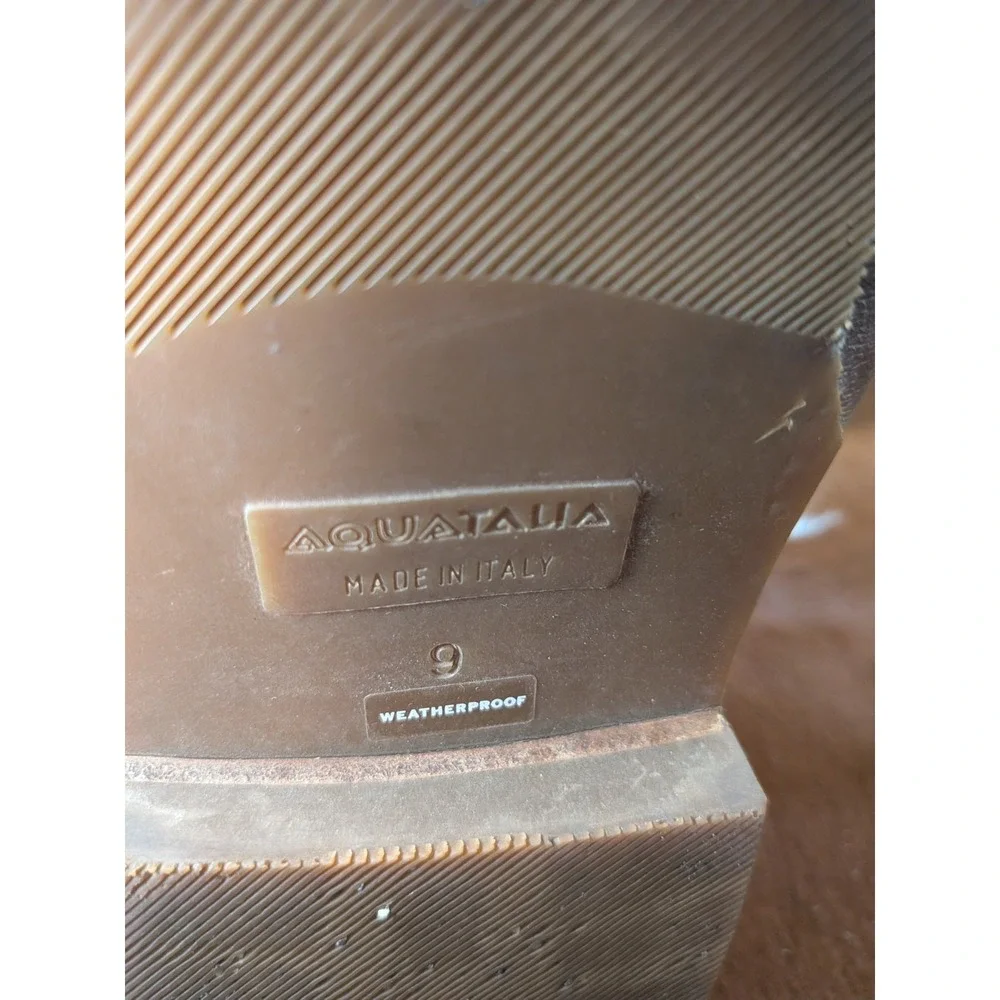 Aquatalia Carter Men's Weatherproof Suede Boots Sz 9M Brown, Italy $595!